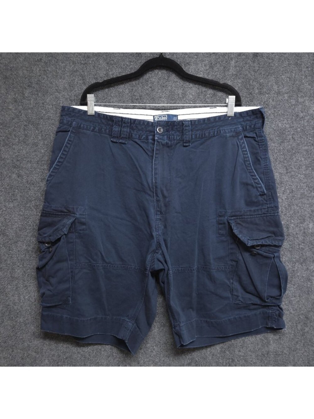 Polo Ralph Lauren Cargo Shorts Mens 40 Navy Cotton Utility Combat Relaxed Casual